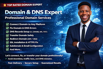 connect domain fix domain issue redirect domain, transfer domain connect domain