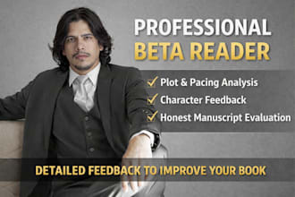 beta read your manuscript and give honest feedback