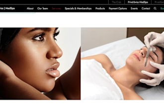 design medical spa website aesthetic clinic website healthcare website