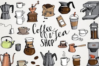 create custom doodle illustrations for websites, UI,  icons