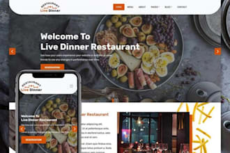 design personal chef, catering or restaurant, food wordpress website