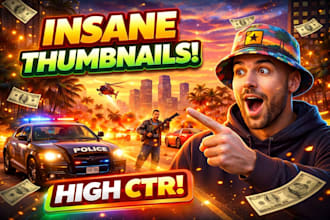 gaming yotube thumbnail for high ctr and more views