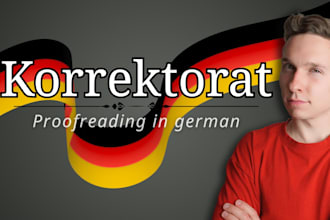 proofread any german text and improve your style
