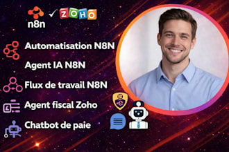 automatisation n8n, agent ia n8n, flux de travail n8n, agent fiscal zoho,chatbot