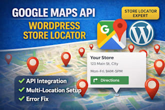 integrate a wordpress store locator and location page with google maps API
