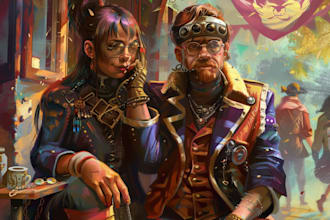 create a steampunk fantasy character or avatar for dnd