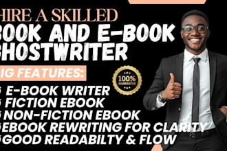 ghostwrite nonfiction ebook or book, professional ebook writer
