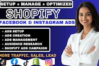 setup shopify, facebook ads tiktok ads instagram ads boost shopify sales