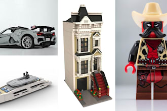 do 3d lego technic car, moc, house, ship with xml part list and pdf instruction