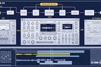 develop and fix vst vst3 audio plugins vst3 au plugins dsp daw for mac, window