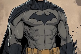 marvel or dc comic style custom illustration