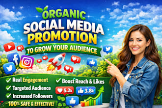 do organic social media promotion to grow your audience website promotion