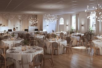 style3d luxury banquet hall interior,real estate design,event space render,stage