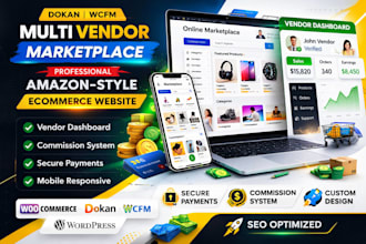 create a professional wordpress dokan multi vendor ecommerce marketplace website