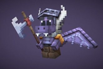 create minecraft 3d models, skin and animation in blockbench