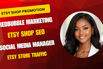 promote etsy redbubble store seo digital product to increase traffic and sales