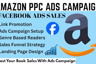 setup amazon PPC ads campaign for ebook, kindle ebook promotion, facebook ads