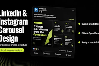 design viral linkedin and instagram carousel posts in canva