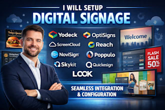 setup yodeck optisigns screencloud reach novisign poppulo skykit quickesign look