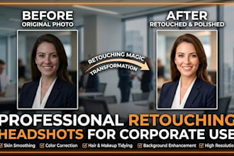 retouch professional corporate headshots