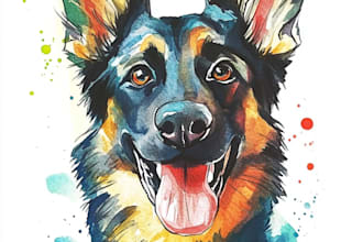 design custom pet portrait