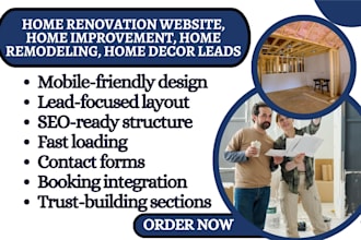 design home renovation website home improvement home remodeling home decor leads