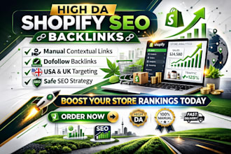 build high da shopify SEO etsy ebay cbd USA UK uae backlinks