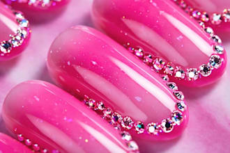 create trendy pink press on nail designs for your brand