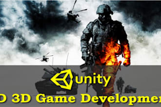 create unique unity 2d, unity 3d game design, unity game development