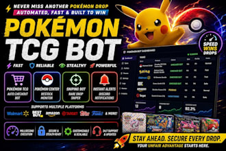 develop pokemon tcg bot, tcg discord bot, pokemon card bot, tcg  pokemon bot