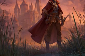 make a character illustration in a fantasy world