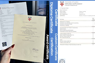 design diploma certificate, college transcript, high school ged certificate