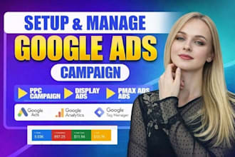 setup and manage google ads adwords PPC campaign, performance max ads
