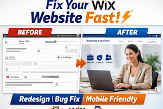 fix wix website issues, wix redesign and wix errors fast
