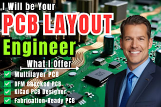 custom pcb design layout gerber files with 3d pcb for projects