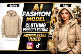 create ai fashion model product fashion editing product video clothing brand