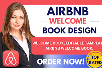 design custom welcome book for airbnb rental welcome guide book flyer design