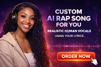 create custom ai rap song with realistic human vocals using your lyrics