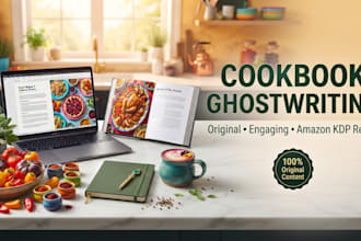 ghostwrite your cookbook recipe book for amazon kdp as a book ghostwriter