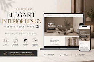 design an elegant interior design website in wordpress