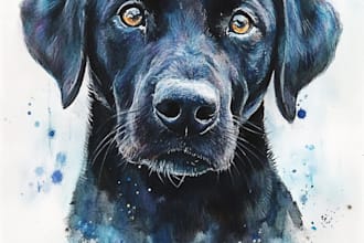 design custom pet portrait