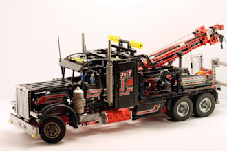 custom 3d lego truck model, , moc, automotive vehicle design with instruction