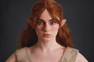 scan3d to metahuman,elf avatar for twitch livestream,vseeface,ue5 rig,cc5 model