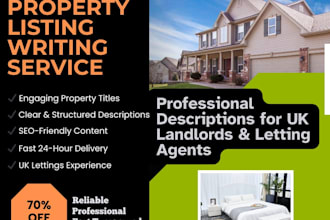 write professional UK property listing descriptions
