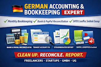 do german accounting bookkeeping cleanup datev lexoffice sevdesk for gmbh