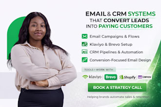 setup klaviyo email marketing, email flows, email design for shopify woocommerce