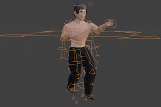 make low poly character with rigging in blender