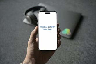 create realistic smartphone mockup in hand