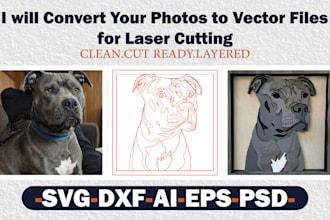 trace your animal photo into a clean vector for cnc, laser cutting, and etching