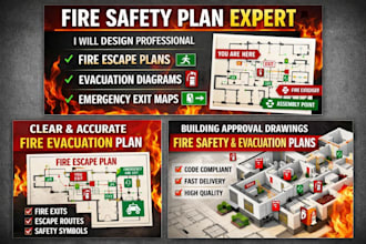 professional UK fire safety plans  evacuation drawings